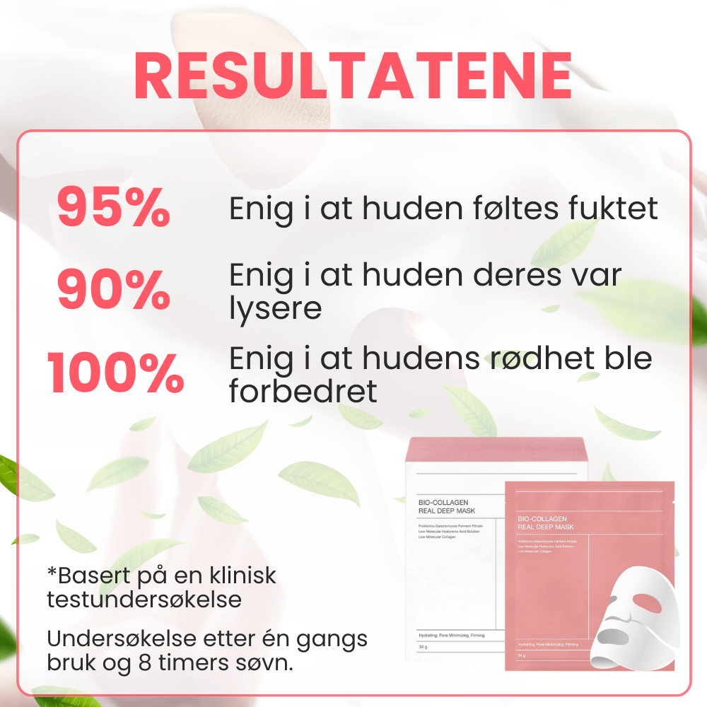 ClearSkin™ - Bio-kollagen dypt fuktighetsgivende maske (2+2 Gratis)