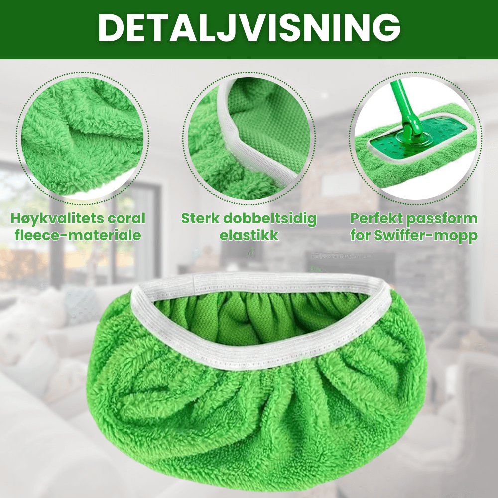 Gjenbrukbar mikrofiberklut for Swiffer