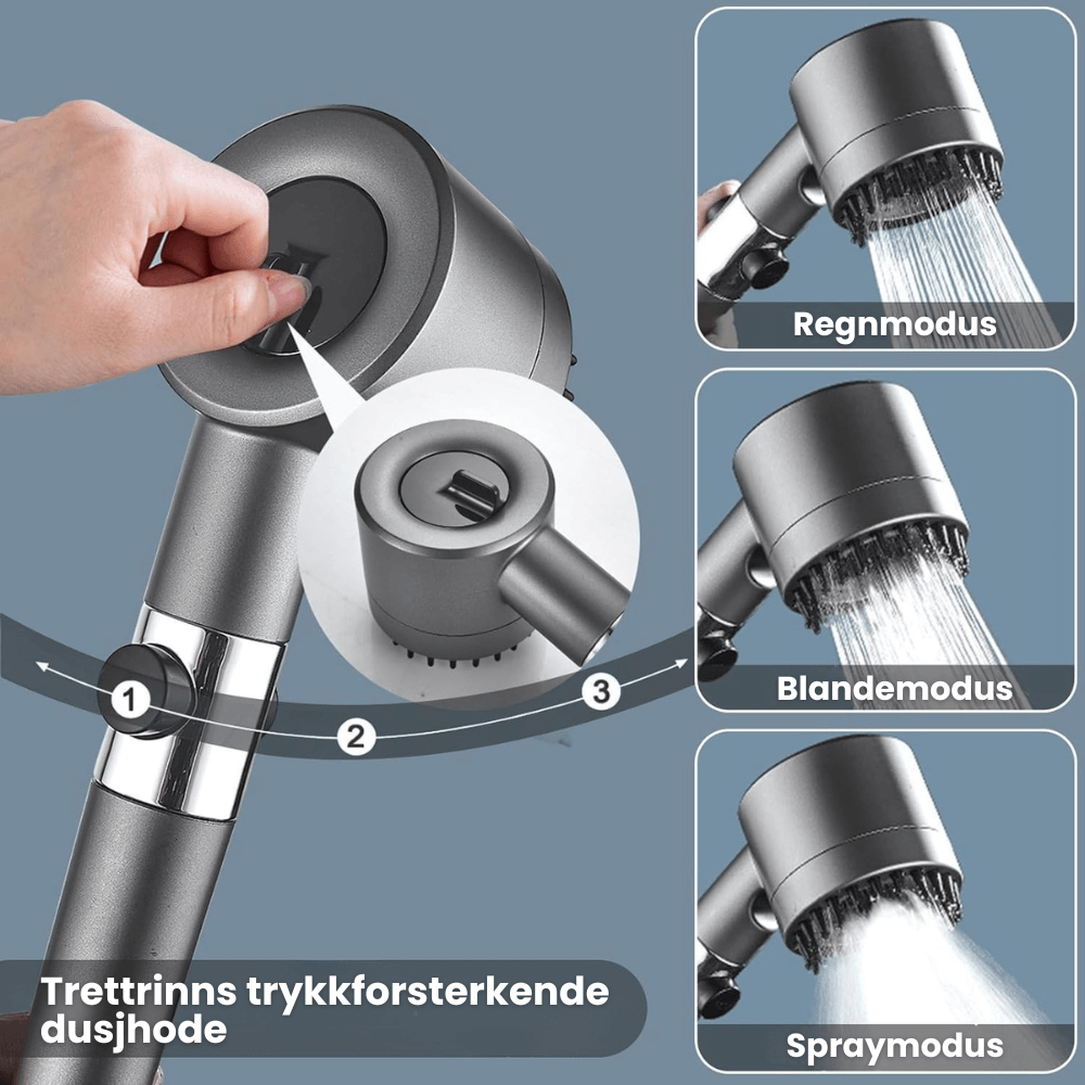HydraLux™ - Premium vannbesparende dusjhode + 5 Gratis Filtre
