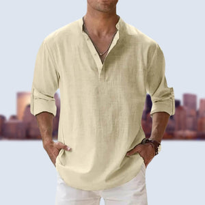 Leon™ - Pustende, casual linskjorte