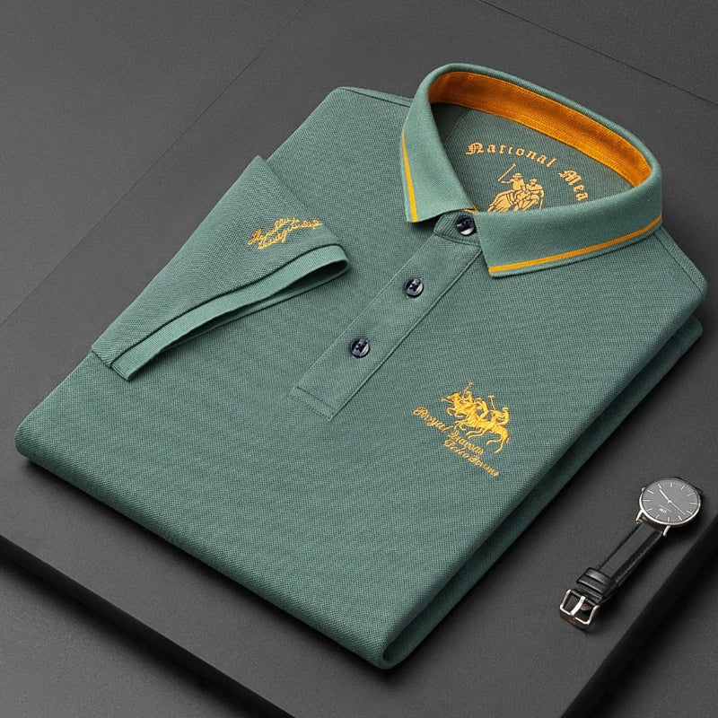 Marque™ - Herrebrodert Polo for en Elegant og Moderne Stil