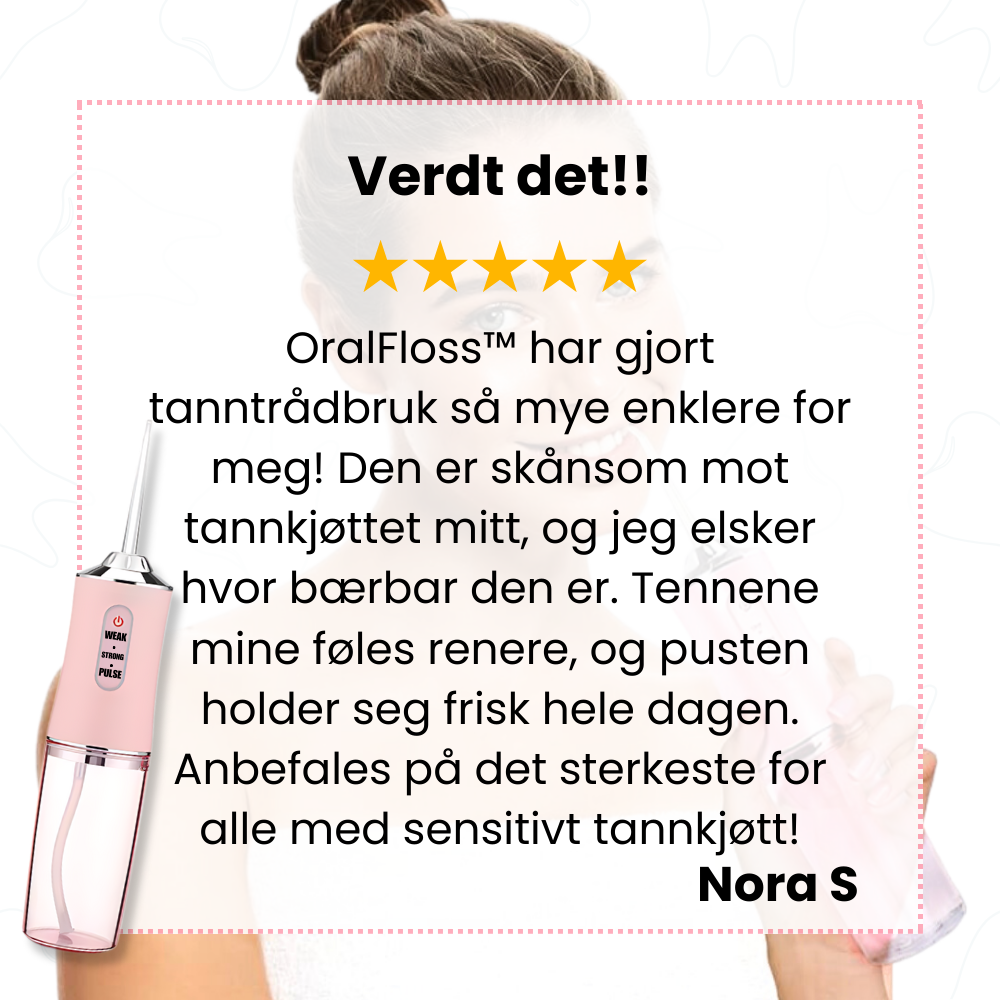 OralFloss™ - Bærbar Vannflosser