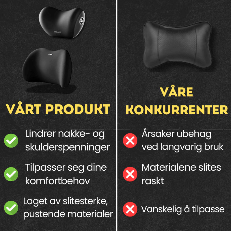 SeatSaver™ Bilhodepute for Ultimat Komfort og Støtte