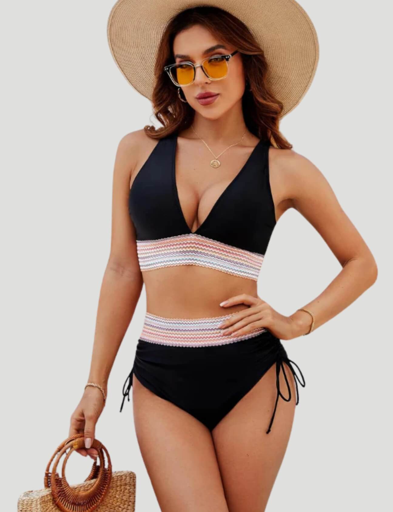 Sivna™ - Bikinisett med Høy Midje og Magebåndkontroll