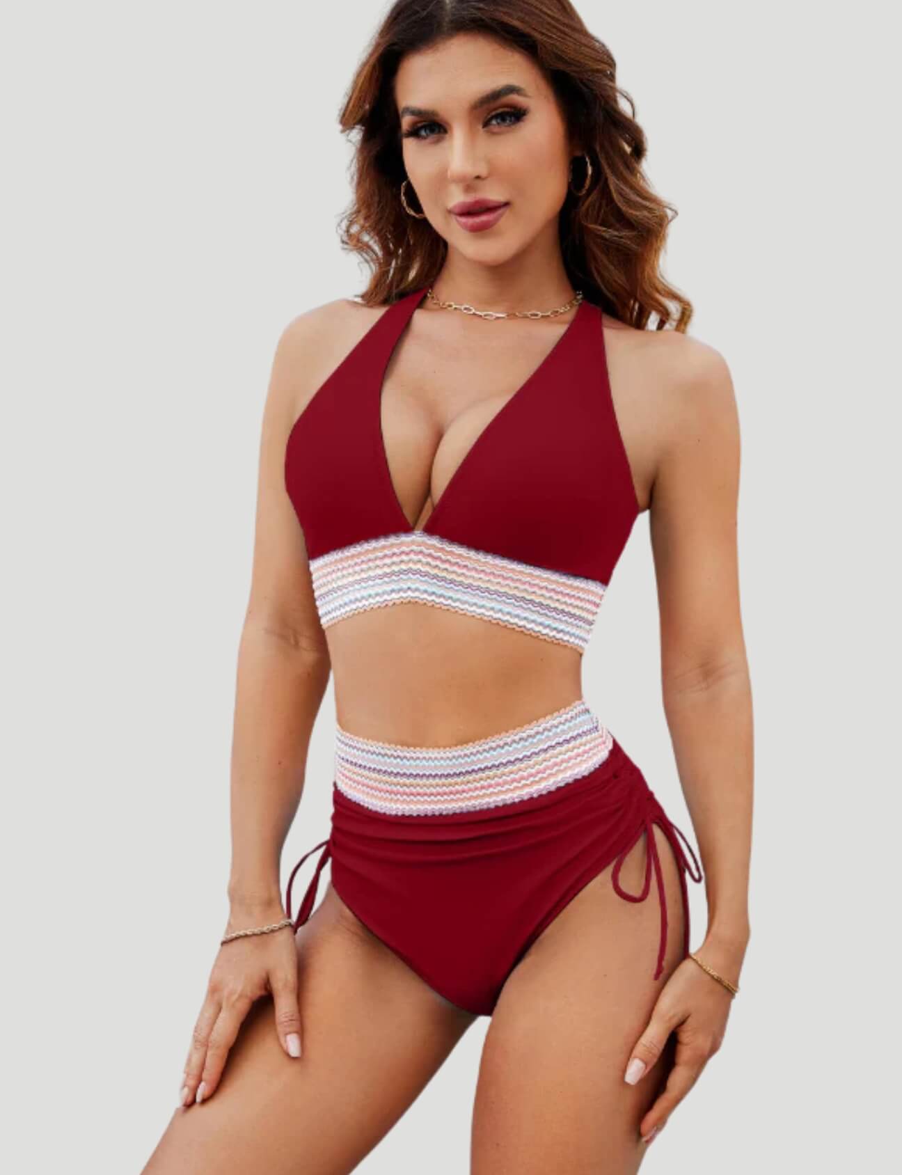 Sivna™ - Bikinisett med Høy Midje og Magebåndkontroll
