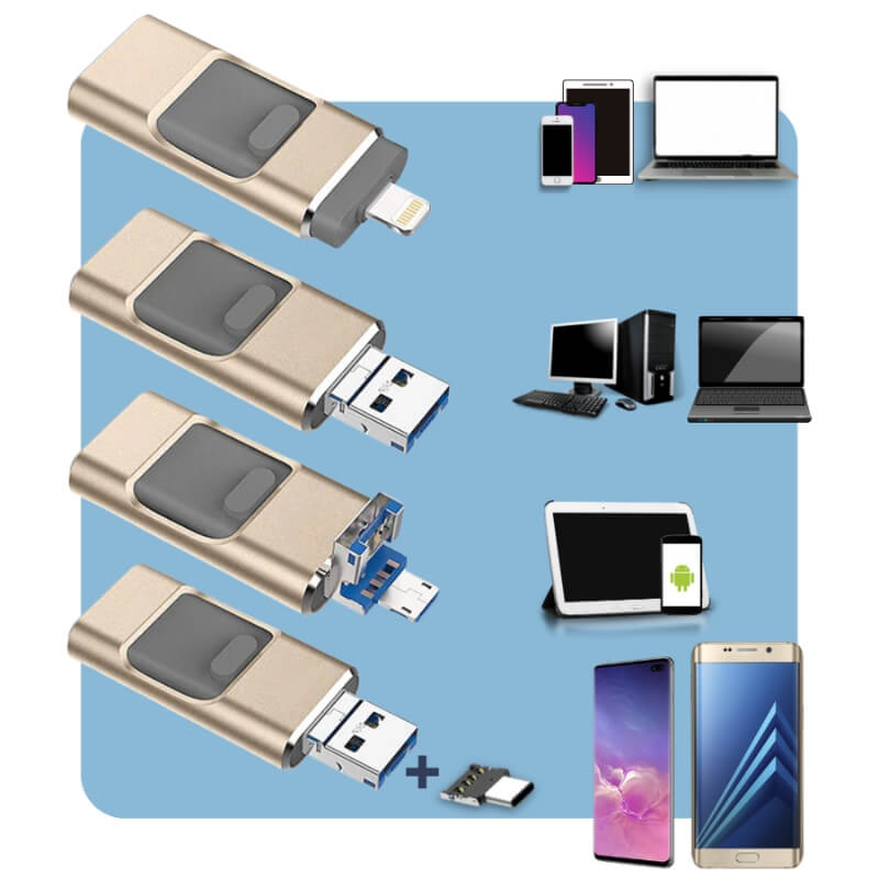 SnapDrive™ - 4-i-1 Høyhastighets USB-minnepinne