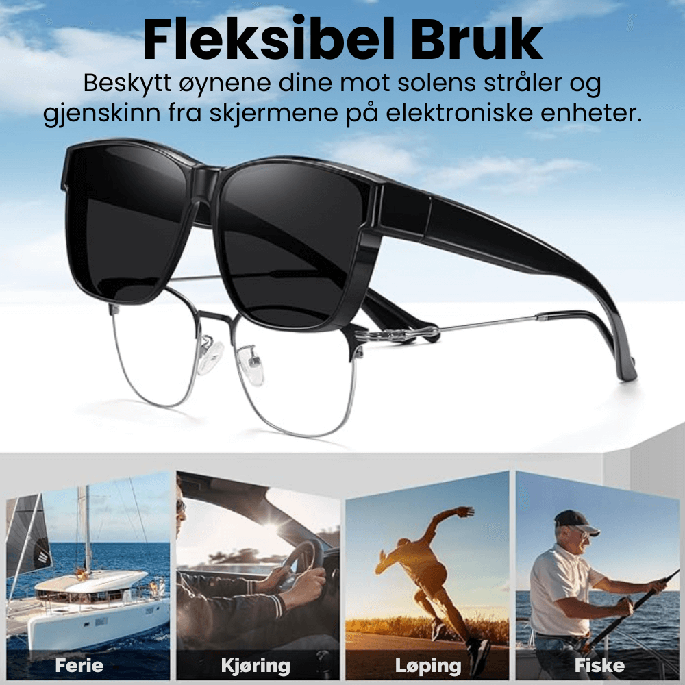 SnapShades™ – FitOver solbriller med UV-beskyttelse (1+1 Gratis)