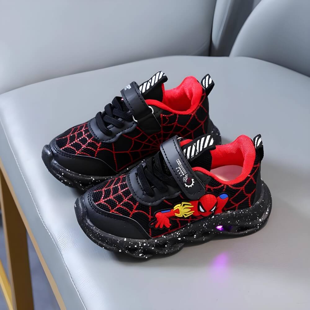 SpiderKickz™ - LED-belyste Sko til Barn